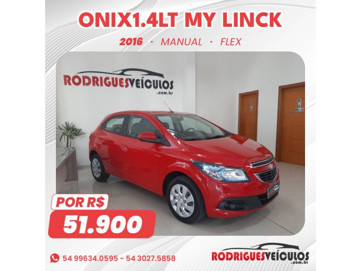 CHEVROLET - ONIX - 2015/2016 - Vermelha - R$ 51.900,00