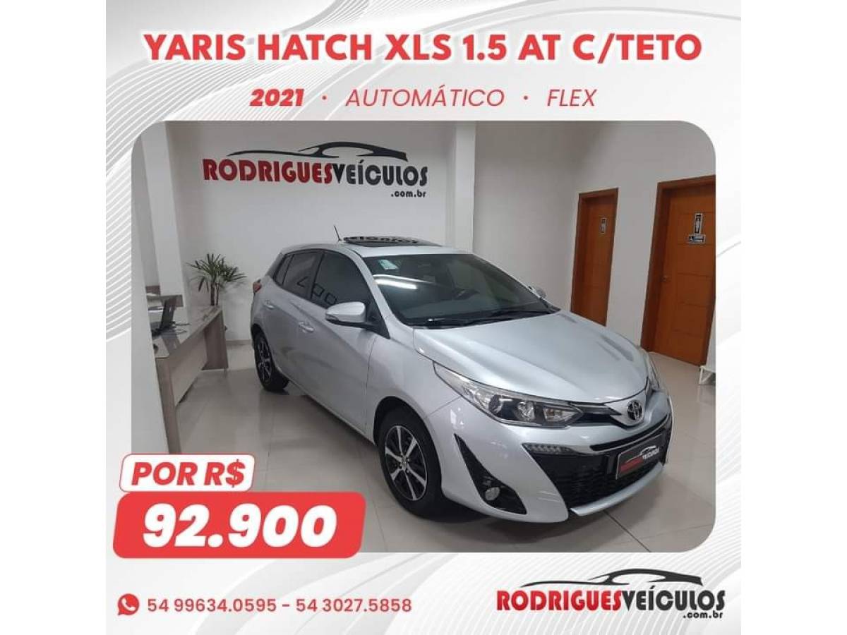 TOYOTA - YARIS - 2020/2021 - Preta - R$ 92.900,00